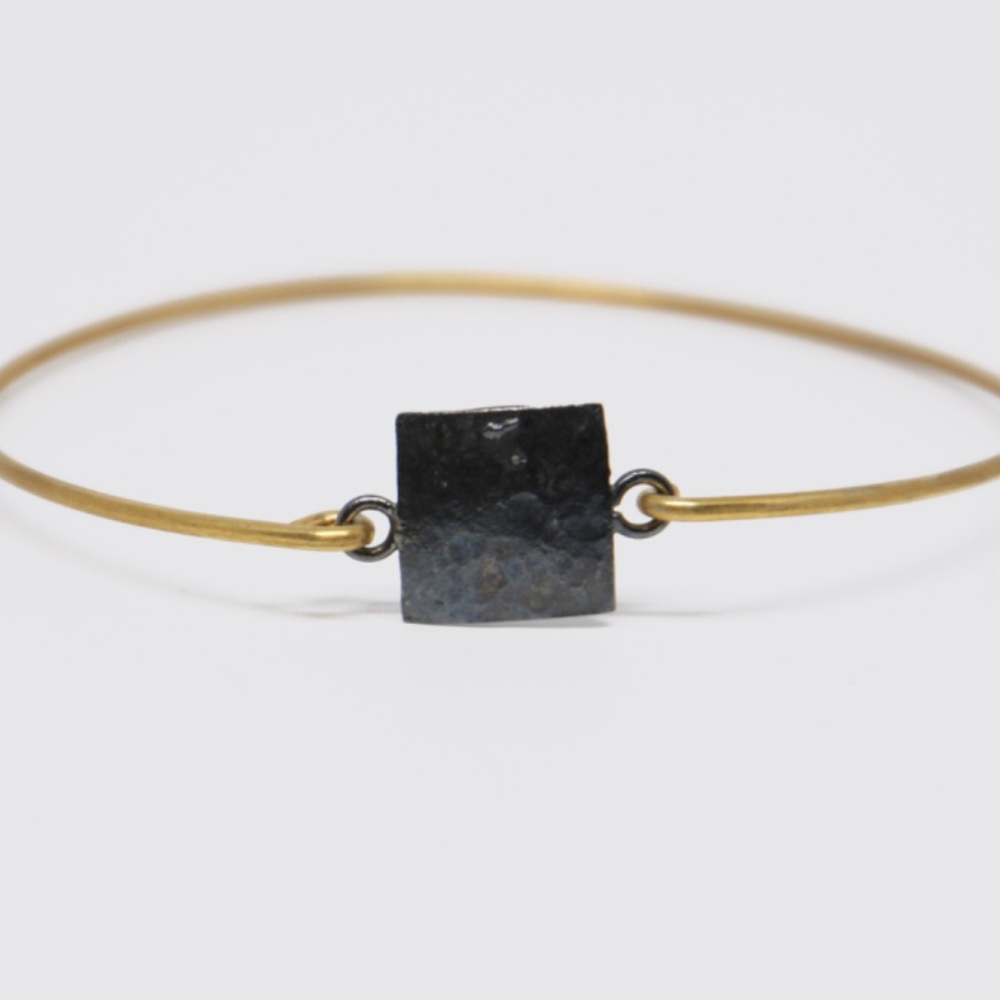 Abstract Square Metal Bracelet